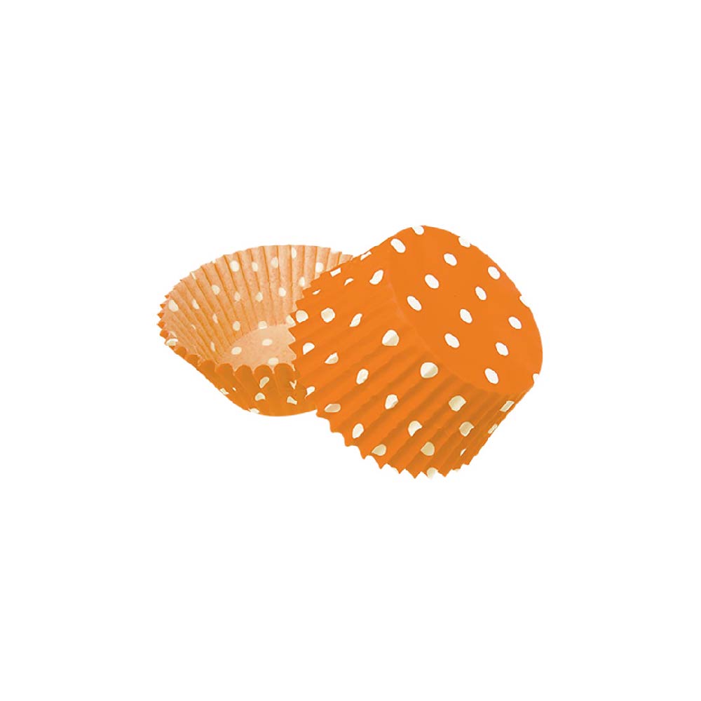 CAPACILLOS DISEÑO POLKA DOT NARANJA TAMAÑO ESTÁNDAR ALEGRÍA 100 PIEZAS