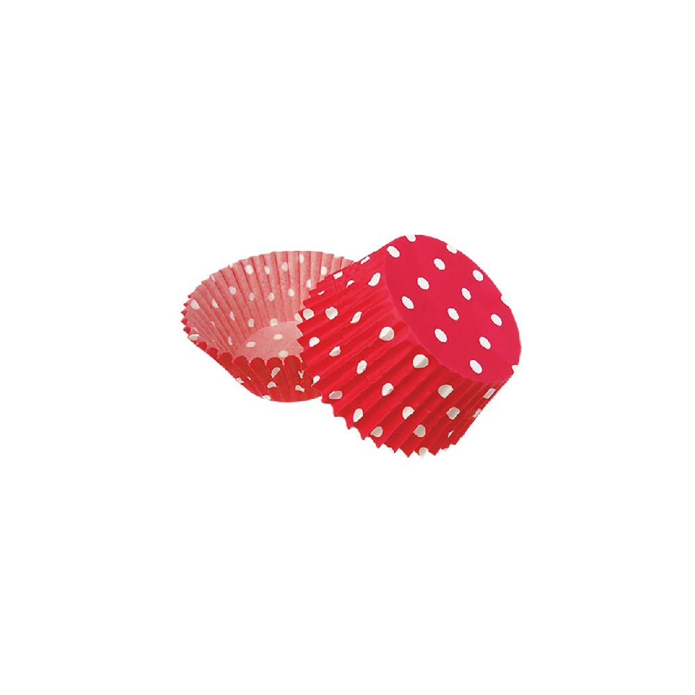 CAPACILLOS DISEÑO POLKA DOT ROJO TAMAÑO ESTÁNDAR ALEGRÍA 100 PIEZAS