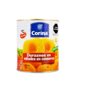 DURAZNOS EN MITADES EN ALMIBAR CORINA 820GR