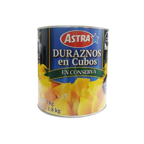 DURAZNOS EN CUBOS ASTRA 3KG