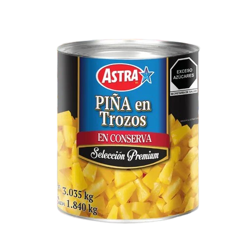 PIÑA EN TROZOS ASTRA 3.035KG