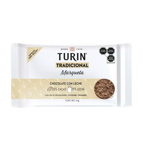 MARQUETA CHOCOLATE CON LECHE TURIN 6KG