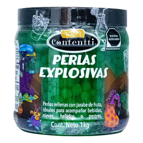 PERLAS EXPLOSIVAS SABOR KIWI TÍBIRI CONTENTTI 1KG