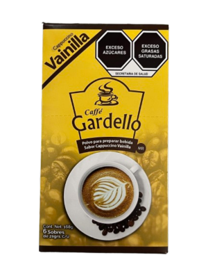 POLVO PARA PREPARAR BEBIDA CAPUCCINO VAINILLA GARDELLO 160g