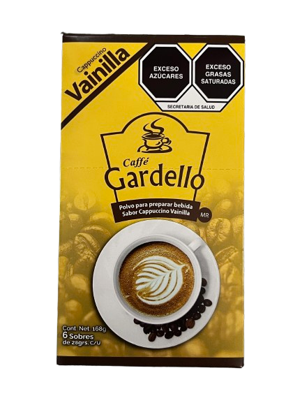POLVO PARA PREPARAR BEBIDA CAPUCCINO VAINILLA GARDELLO 160g