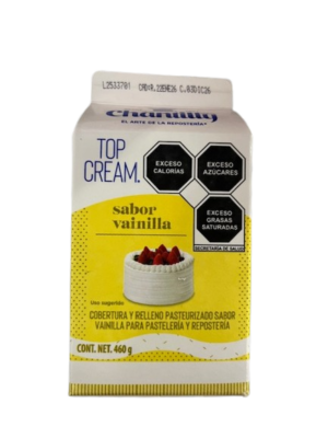 TOP CREAM SABOR VAINILLA 460g