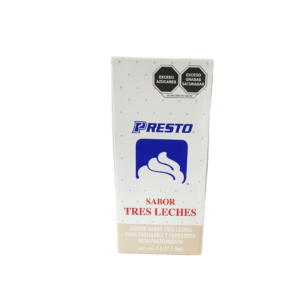 271415 JARABE SABOR TRES LECHES PARA PASTELERÍA Y REPOSTERÍA PRESTO 1L