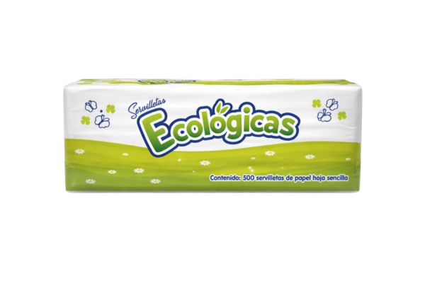 500 SERVILLETAS DE PAPEL HOJA SENCILLA ECOLÓGICAS