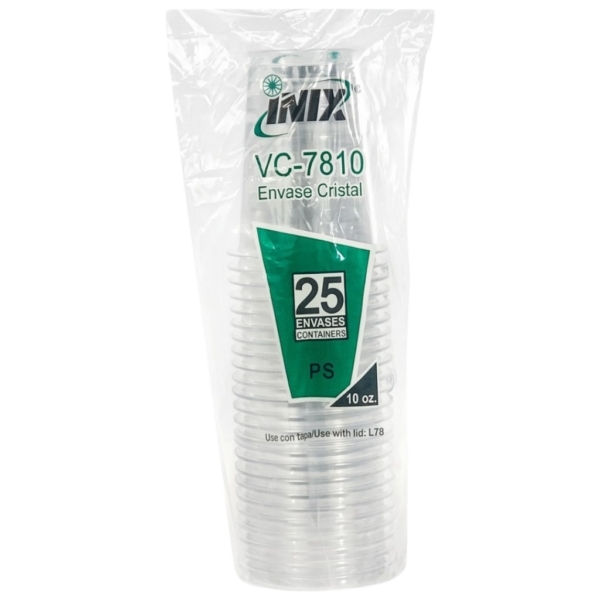 ENVASE CRISTAL VC-7810 25 ENVASES 10 OZ