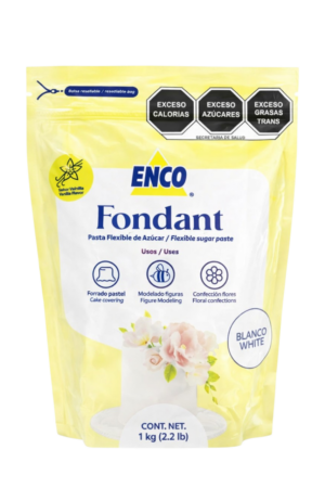 FONDANT ENCO 1KG PASTA FLEXIBLE DE AZÚCAR FONDANT ENCO 1KG
