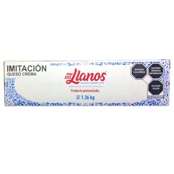 Imitación queso crema Los llanos 1.36kg IMITACIÓN QUESO CREMA LOS LLANOS 1.36KG