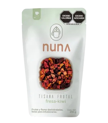 TISANA FRUTAL FRESA KIWI 250G TISANA FRUTAL SABOR FRESA KIWI NUNA 250g
