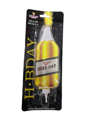 VELA DE BENGALA CON FORMA DE CERVEZA ALLUMER 1 PIEZA VELA DE BENGALA CON FORMA DE CERVEZA ALLUMER 1 PIEZA
